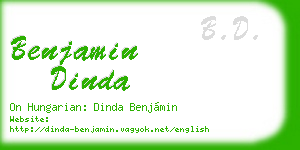 benjamin dinda business card