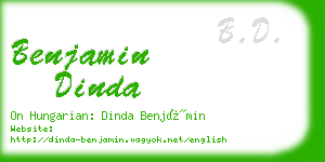 benjamin dinda business card